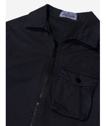 Stone Island Junior Boys Zip Up Shacket With Pocket chez Cornerstreet bien 