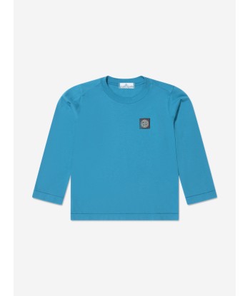 Stone Island Junior Boys Long Sleeve Logo T-Shirt livraison gratuite