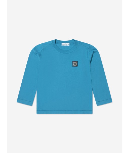 Stone Island Junior Boys Long Sleeve Logo T-Shirt livraison gratuite