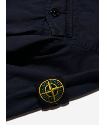 Stone Island Junior Boys Zip Up Shacket With Pocket chez Cornerstreet bien 