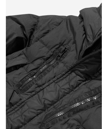 Stone Island Junior Boys Down Padded Crinkle Puffer Jacket brillant des détails fins