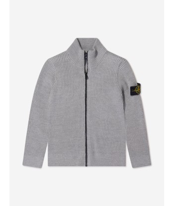 Stone Island Junior Boys Zip Up Knitted Jumper votre