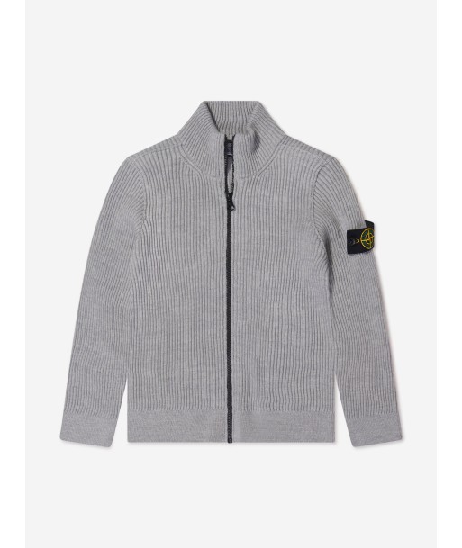 Stone Island Junior Boys Zip Up Knitted Jumper votre