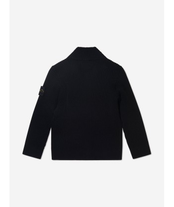 Stone Island Boys Zip Up Knitted Jumper destockage