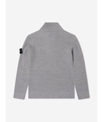 Stone Island Junior Boys Zip Up Knitted Jumper votre