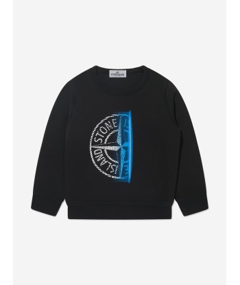 Stone Island Junior Boys Logo Print Sweatshirt solde