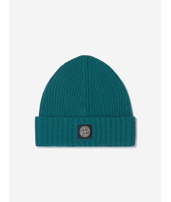 Stone Island Junior Boys Knitted Logo Beanie Hat pas chere