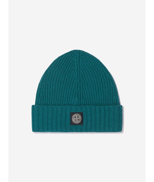 Stone Island Junior Boys Knitted Logo Beanie Hat pas chere