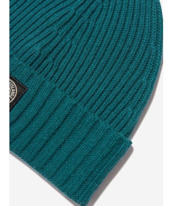 Stone Island Junior Boys Knitted Logo Beanie Hat pas chere