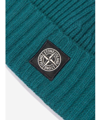 Stone Island Junior Boys Knitted Logo Beanie Hat pas chere