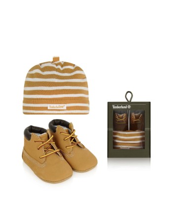 Timberland Baby Nubuck Crib Booties And Hat Set pas cher