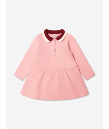 Moncler Enfant Baby Girls Long Sleeve Polo Dress brillant des détails fins