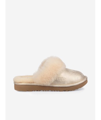 UGG Girls Sheepskin Cozy II Metallic Slippers soldes