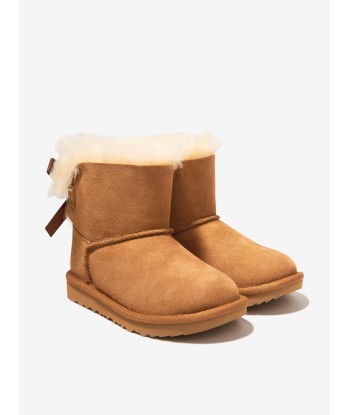 UGG Girls Mini Bailey Bow II Boots in Brown JUSQU'A -70%! 