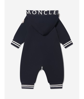 Moncler Enfant Baby Hooded Logo Onesie Toutes les collections ici