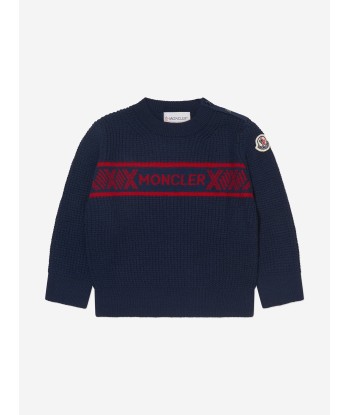 Moncler Enfant Baby Boys Contrast Wool Knitted Jumper rembourrage situé sous