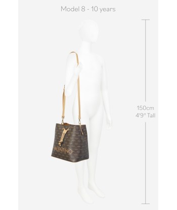 Valentino Girls Liuto Bucket Bag in Brown de pas cher