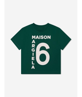 MM6 Maison Margiela Kids Large Logo Print T-Shirt 2023