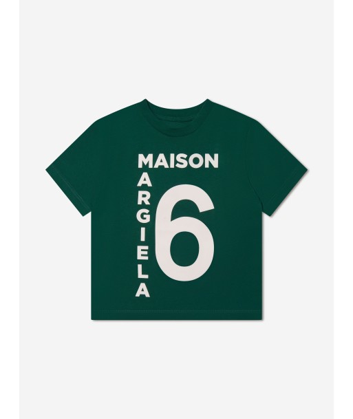 MM6 Maison Margiela Kids Large Logo Print T-Shirt 2023