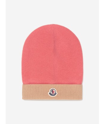 Moncler Enfant Girls Wool Knitted Logo Hat Economisez 